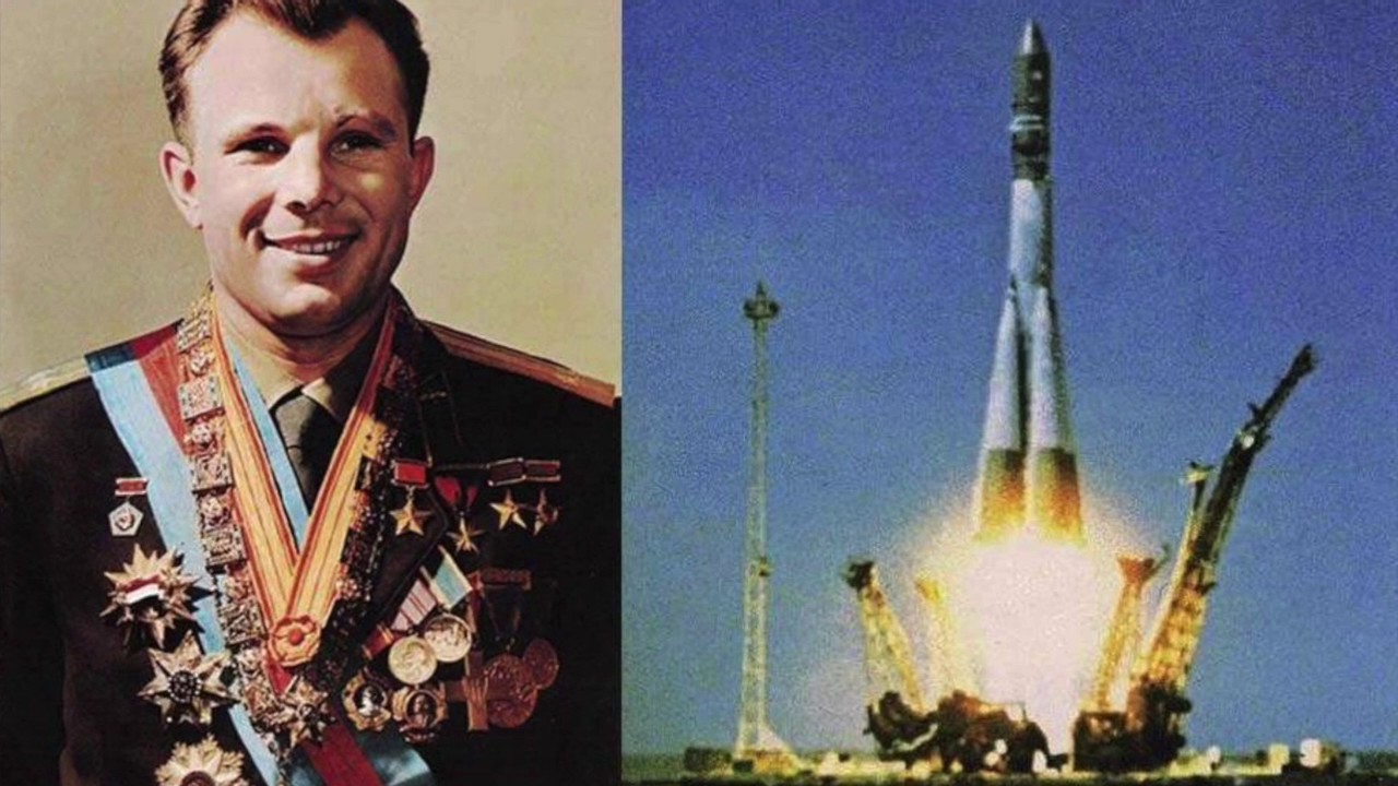 В космос полетел восток. Первый полет Юрия Гагарина в космос.