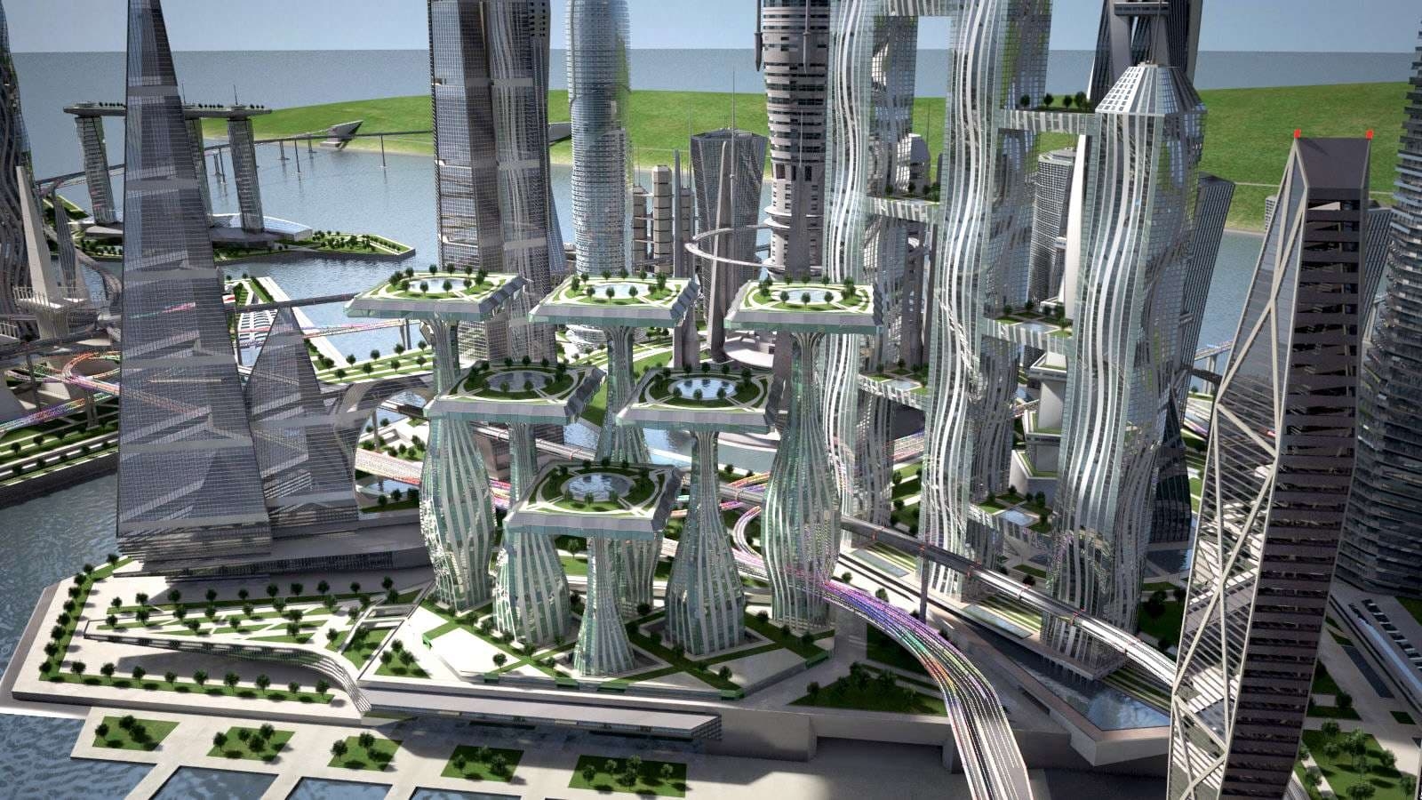 Как узнать как будет выглядеть будущий. Симсити города будущего. Сочи Сити проект. Экогород будущего концепт.